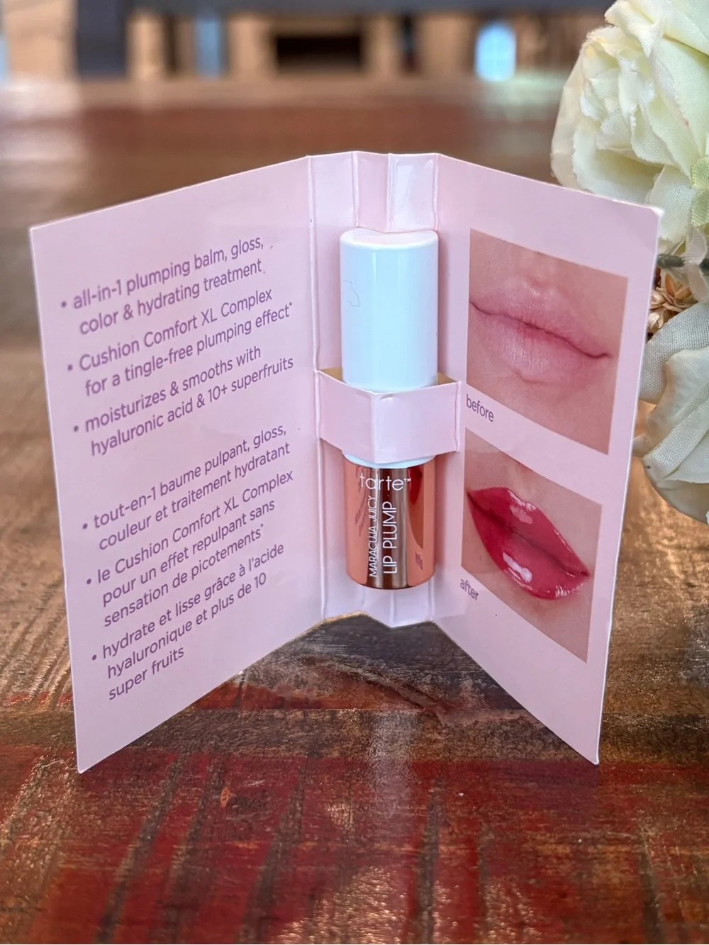 New TARTE Maracuja MELT MASK, LIP PLUMP x 2 & LIP BALM Carded LIP MINIS 4 Pieces